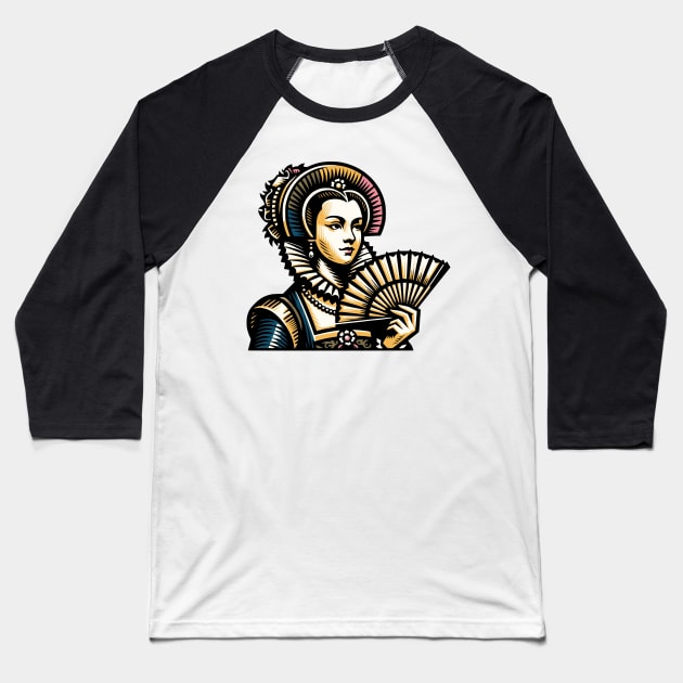 Elizabethan Woman Baseball T-Shirt by JSnipe